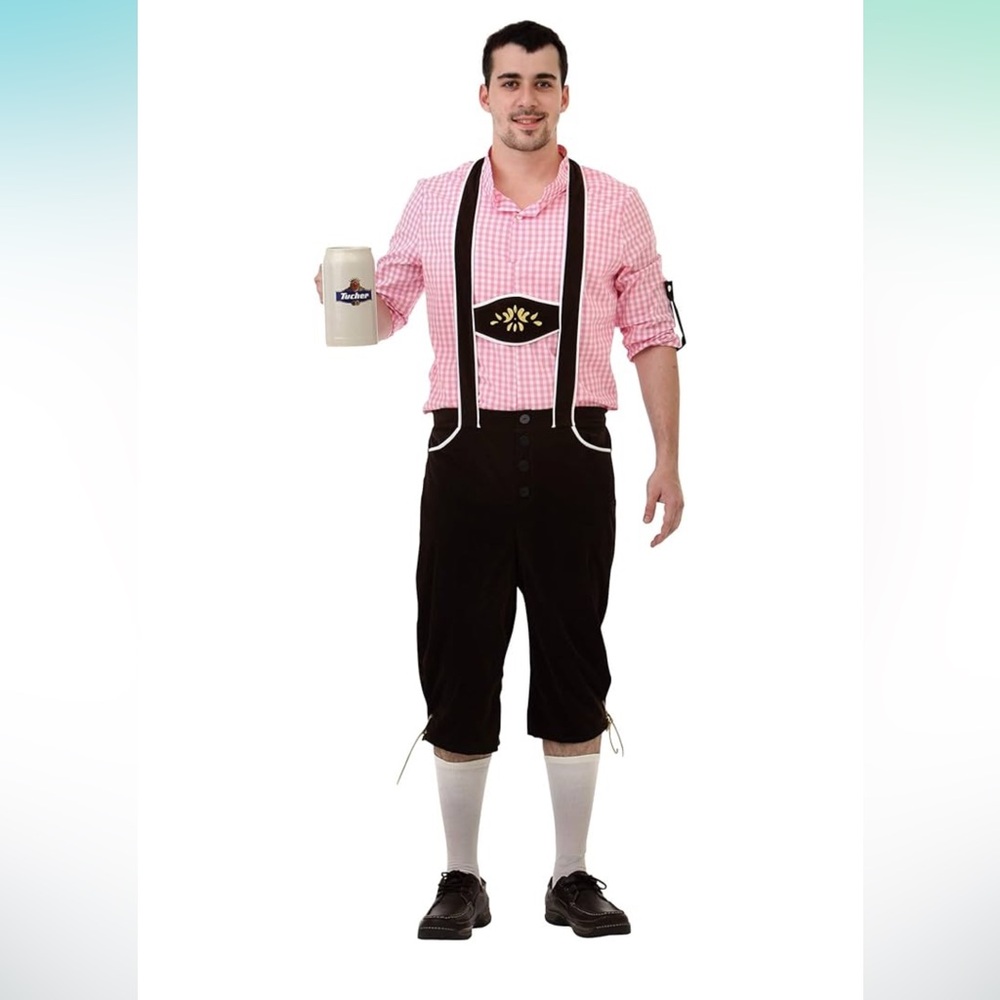 NWT Hauntlook Bavarian Bundhosen Mens Halloween Costume Adult Oktoberfest Medium